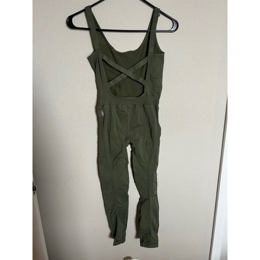 Women's Free People Good Karma Onesie Jumpsuit Green XS/S - Picture 8 of 11